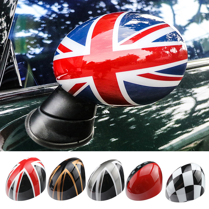 2Pcs Car Door Rear View Mirror Cover Case Stickers Housing For Mini Cooper S JCW Clubman R55 R56 R57 R60 R61 Countryman Paceman