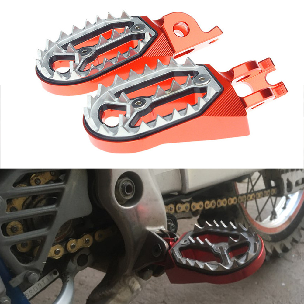 CNC Dirt Pit Bike Foot Peg Footpeg Pedal For Honda CRF 150R 250R 450R/L 250X 450X CRF250L/M Rally CRF250RX CRF450RX CR 125R