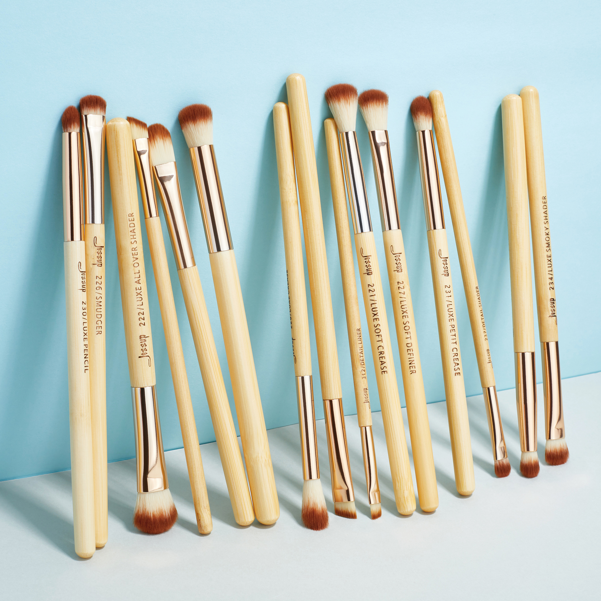 Eye set Brushes Bamboo Jessup pcs Eyeshadow Details Eyeliner Eyebrow Precise shading Blending shadow liner brow