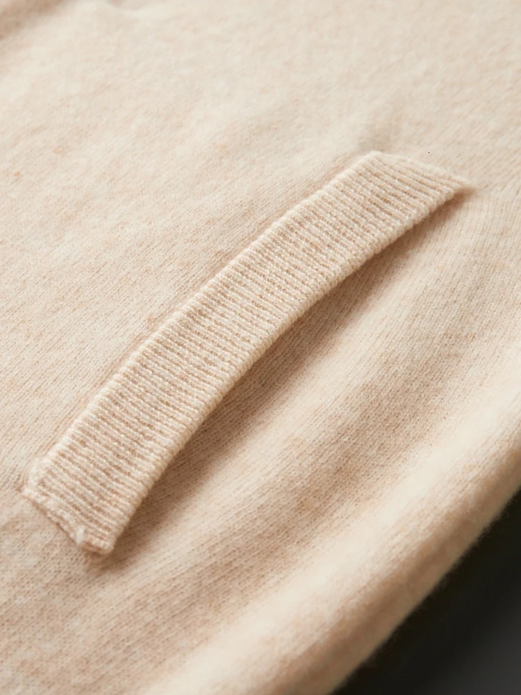 Mens Zipper Wool Cardigan Waistcoat Autumn Winter Cashmere Sweater Sleeveless Knitwear 100 Merino Vest Tops Clothing 241108