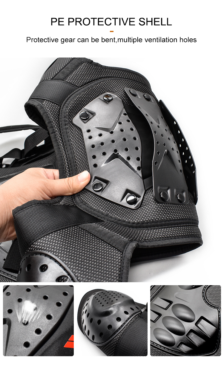 WOSAWE Adult Motorcycle Armor Vest Chest Back Spine Support Body Protective Gear Motocross Snowboarde Skate Racing Skateboard