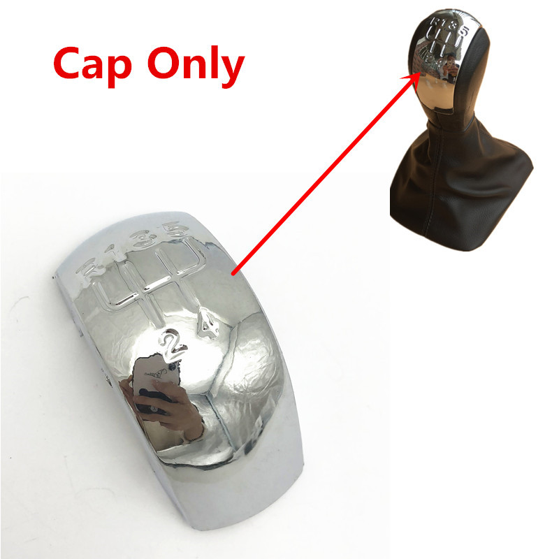 Chrome Black Car Styling Gear Shift Knob Cap Emblem Cover Lever Stick Pen For Skoda Octavia II FL 5