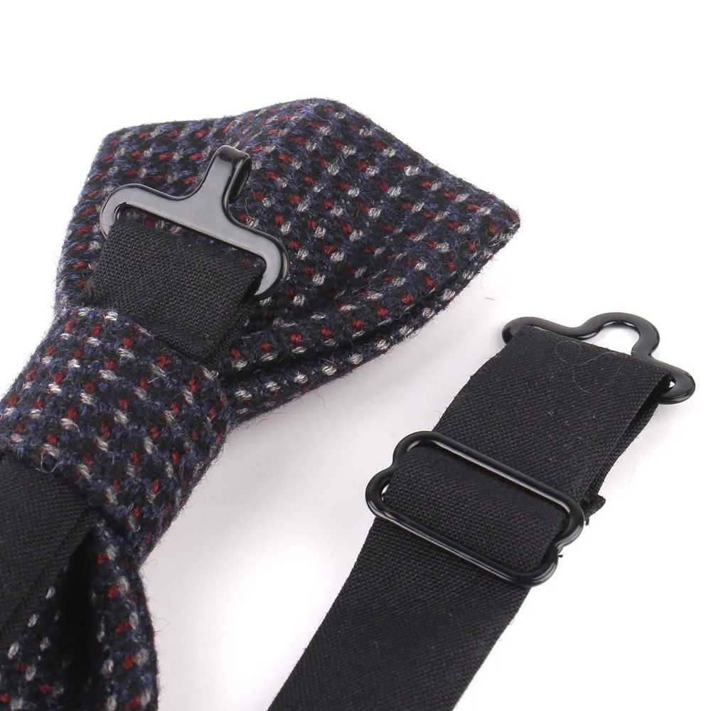 New Woolen Winter tie Men Women knot Adult Mens Wool Bow Ties Cravats Party Groom Bowties For GiftsX241109
