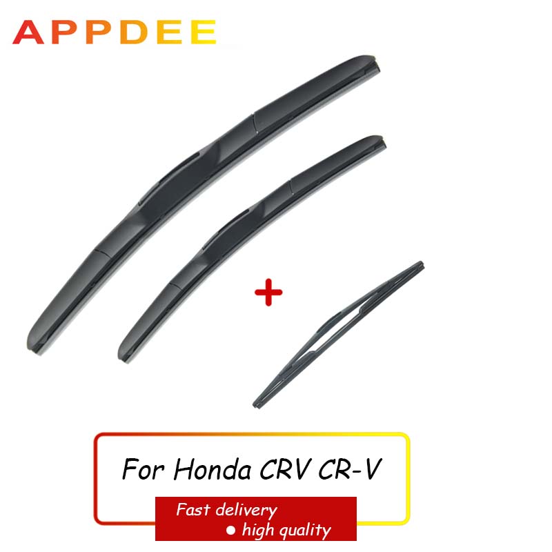 APPDEE Wiper LHD Front Rear Blades Set Kit For Honda CRV CR V Windshield Windscreen