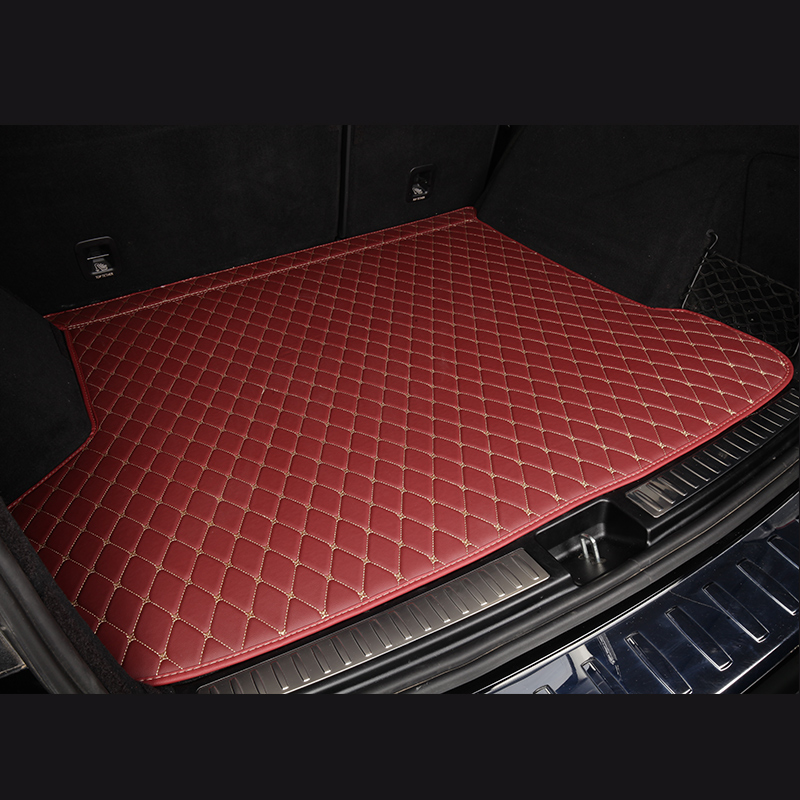 Durable Custom Leather Colorful Car Trunk Boot Mat For Skoda Enyaq iV 2020 2021 2022 2023 Auto Carpet Accessories Interior Parts