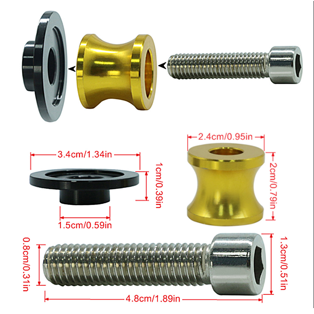 For Suzuki HAYABUSA GSXR1300 All Year Motorcycle Accessories Swingarm Spools Slider Rear Swing Arm Cover Stand Screws Paddock