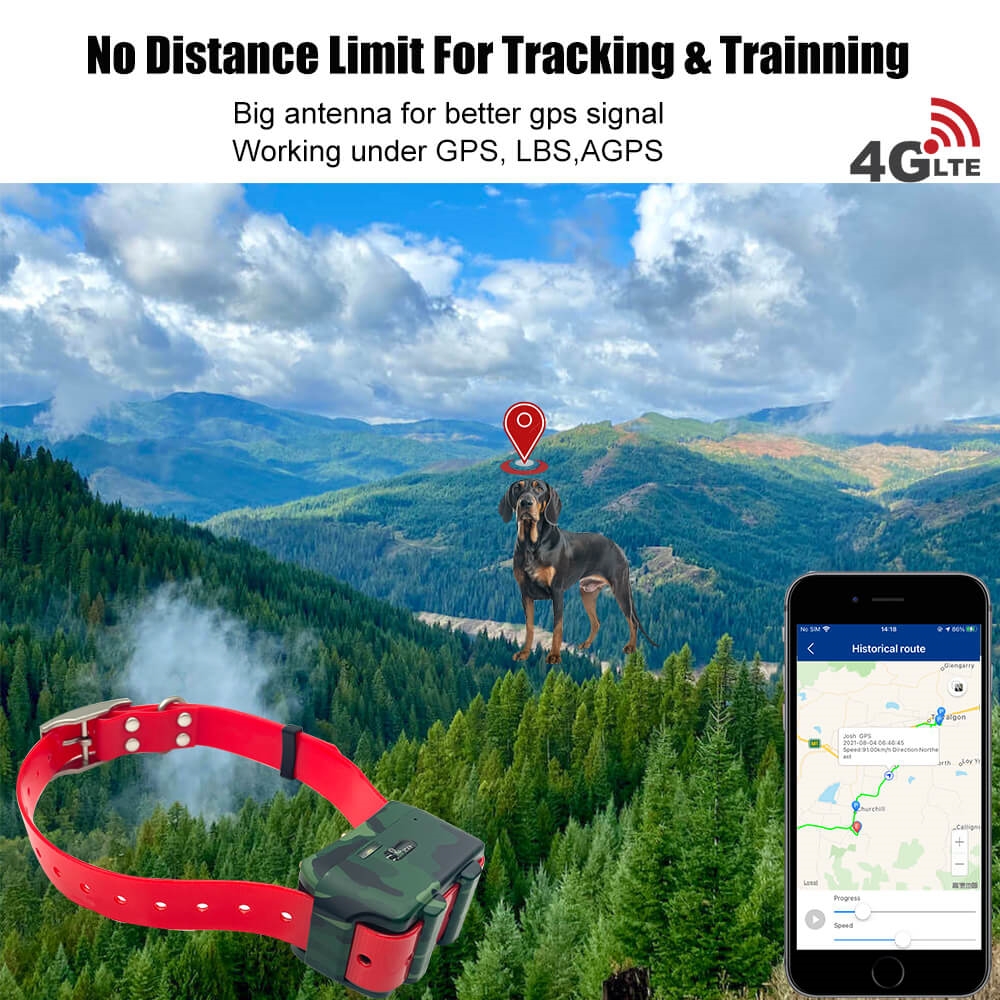 IP68 Gps Tracker For Hunting Dog Remote Training Real Time Tracking Voice Monitor Anti Lost Gsm Gprs Pet Locator Remote Training