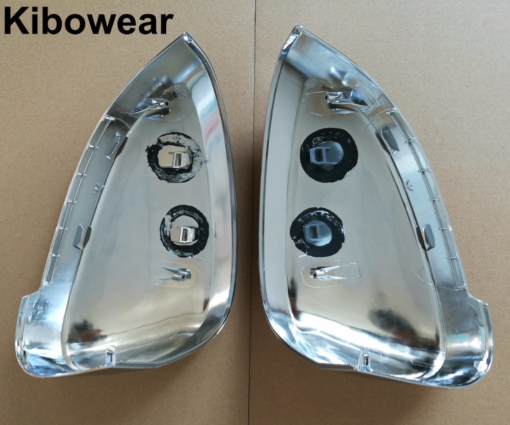 2pcs Matte Chrome Wing Mirror Caps For Audi 2017 A4 A5 B9 allroad Quattro S4 S5 Side Mirror Covers Silver 2018 2019 2020