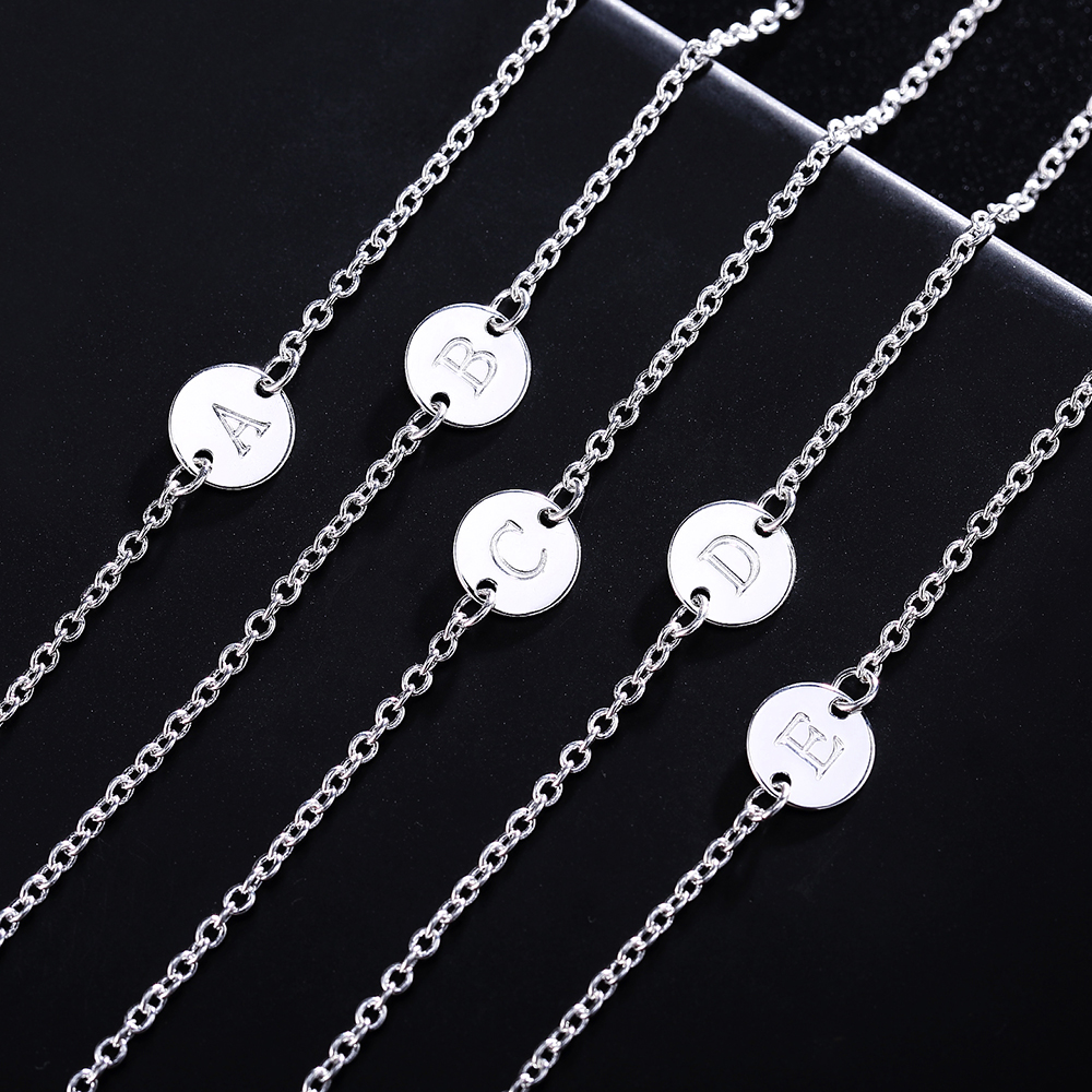 New 925 Sterling Silver Bracelet 26 Letters Exquisite Bracelet For Woman Charm Jewelry Wedding Gift