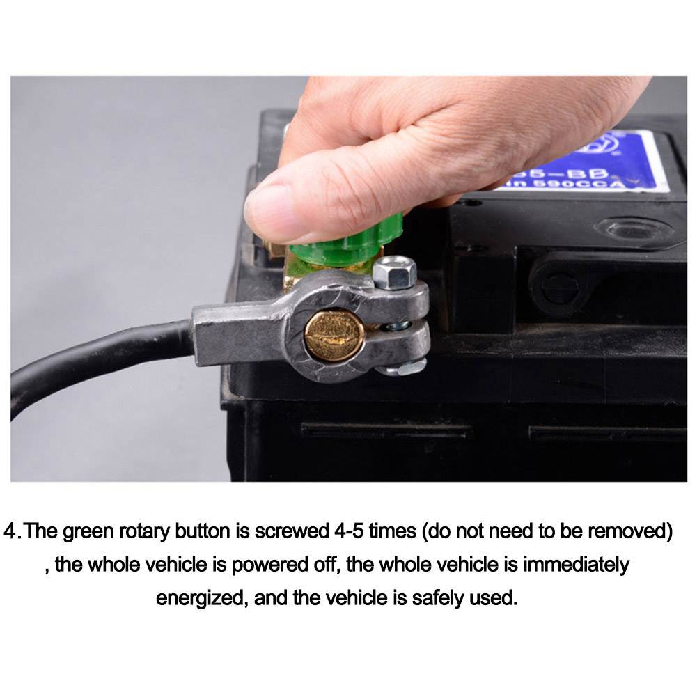 Universal Car Battery Switch Quick Cut-off Disconnect Isolator Switch for Trucks Auto Replacement Parts for 6V/12V/24V Batteries
