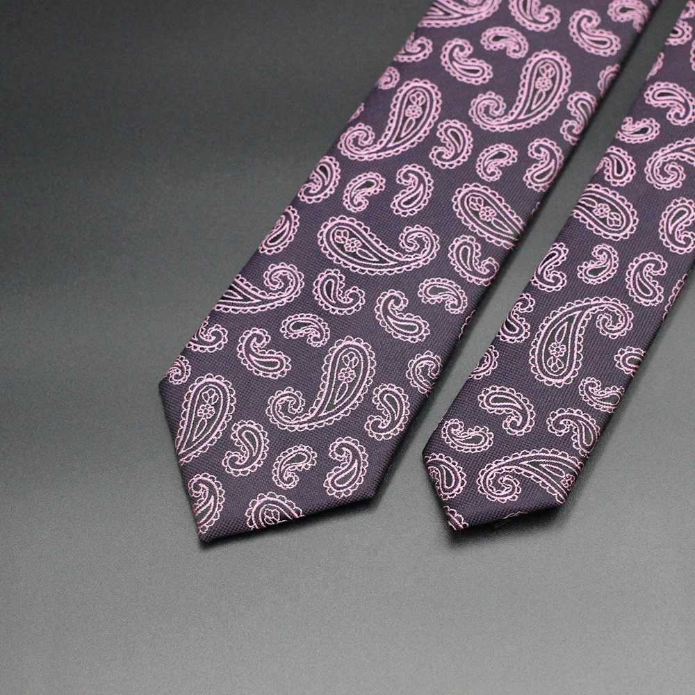 Paisley Novelty Design Silk Wedding 6cm Tie for Men Party Busin Fashion Narrow Slim Skinny Cravate Groomsmen NecktiesX241111