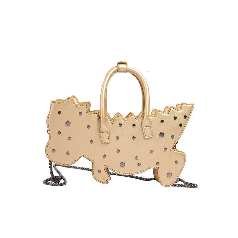 Rivet dinosaur 2024 new fashionable and stylish handbag with the same chain crossbody bag