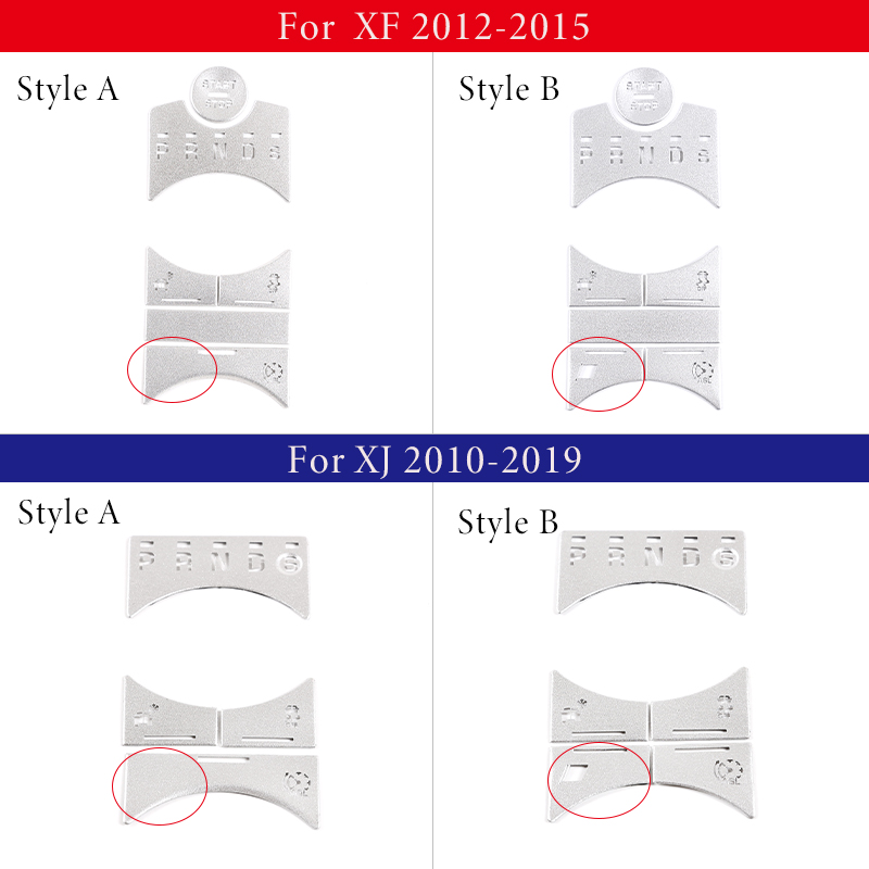 Car Styling For Jaguar XF XJ 2010-2019 Auto Central Control Gear Shift Panel Buttons Covers Stickers Trim Interior Accessories