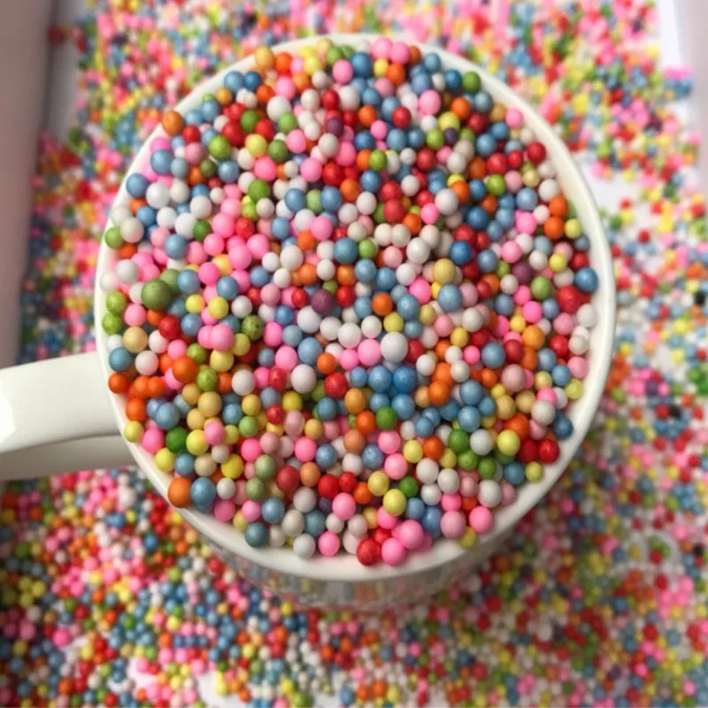 14000 Pcs Polystyrene Styrofoam Filler Balls Bottle DIY Snow Mud Particles AccessoriesSlime Balls Small Tiny Foam Beads for Foam
