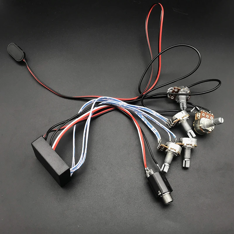 2/3 Band Eq Equalizer Preamp Circuit Active Bass Pickup with Control Knobs Guitar Pickup Control System