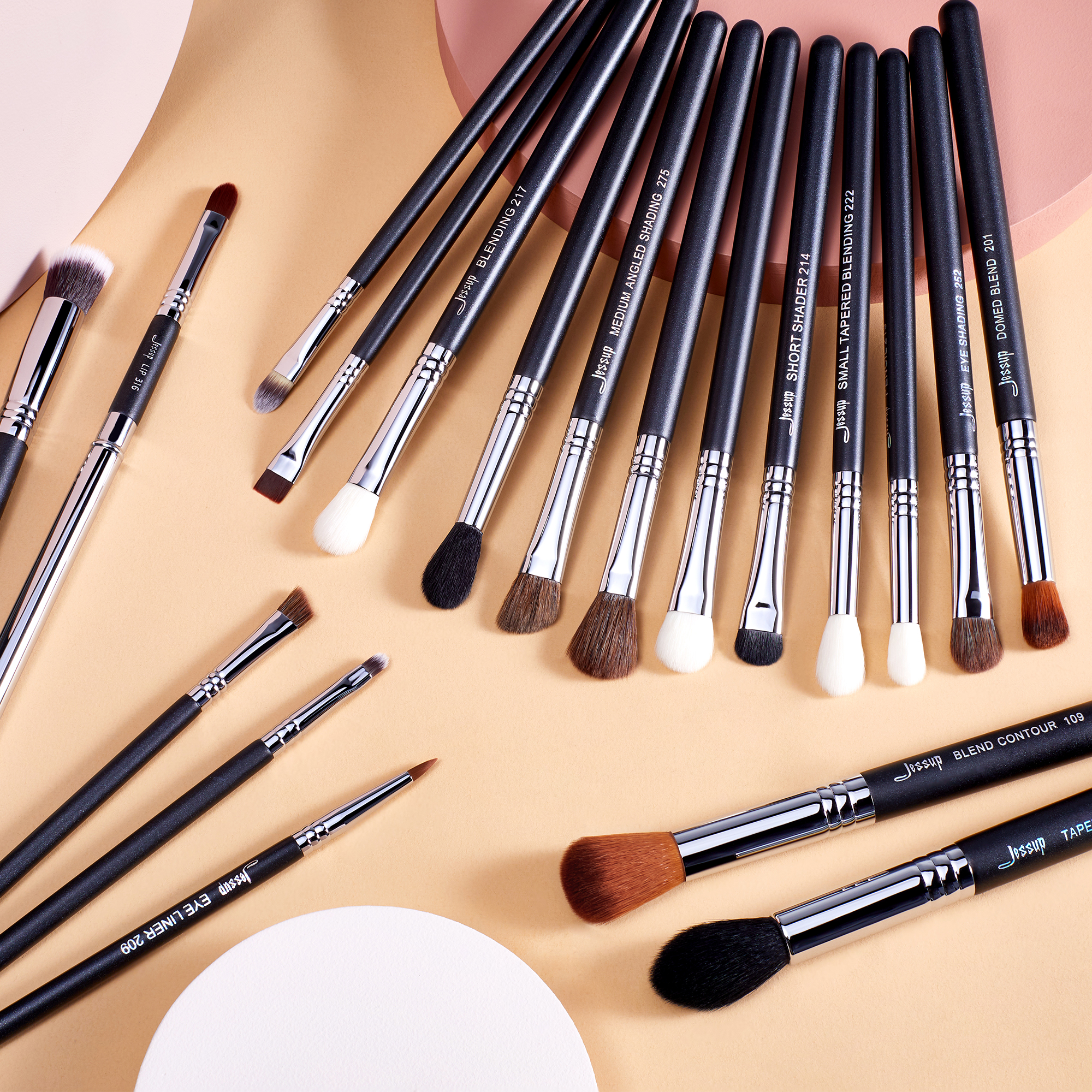 a e set pcs T Jessup Makeup Brushes Set Cosmetic tools Beauty Make up Brush Eyeliner Concealer Lip Pencil Black