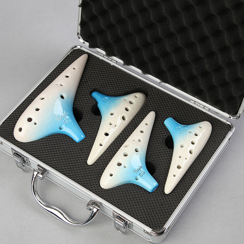 SevenAngel 12 Hole High Quality Ocarina 4 Pcs/set Flute Key of Alto C, SC, SG, SF Okarina with Gift Case Musical Instrument
