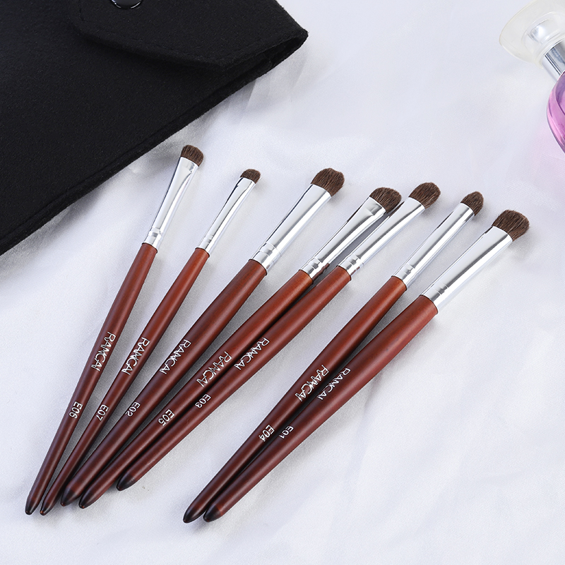 cd pcs RANCAI Shadow Pro Eye Makeup Brushes Set Natural Hair Wood Handle Blending Shader Highlighter Brush Make Up Tools brochas
