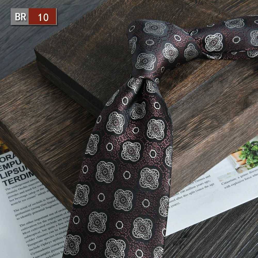 tie luxury For Men Retro necktie Large Jacquard 8cm Hand Tied New Mens ties Busin Wedding Versatile Birtay Gift NecktiesX241109