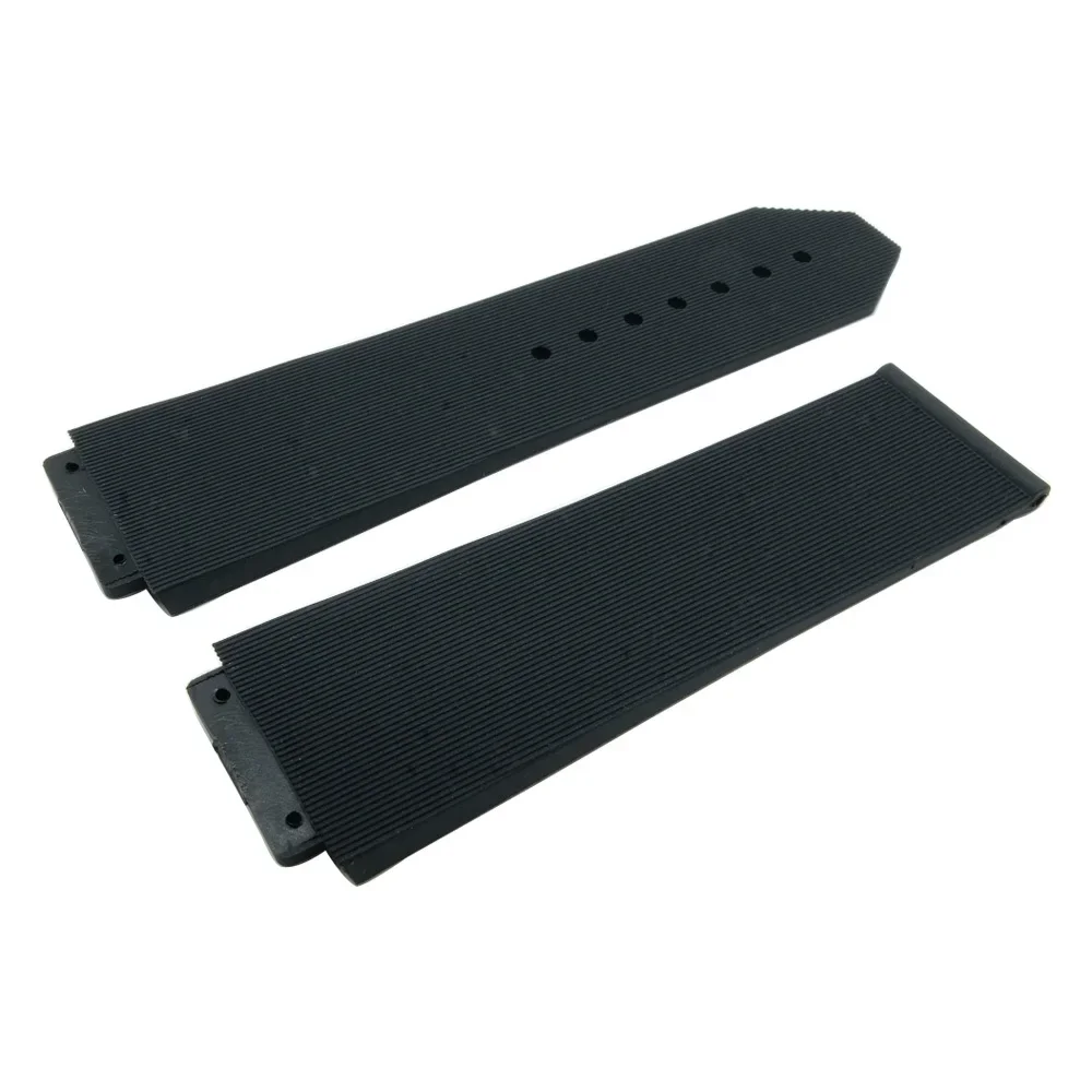 25mm X 19mm for HUBLOT BIG BANG Series Men Women Silicone Rubber Watch Strap Check pattern Bracelet and H Screwdriver
