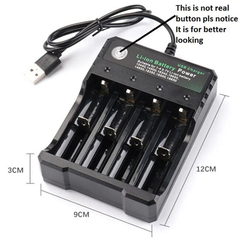 Original Bmax Battery Charger 2 3 4 Slots Lithium USB Smart Charger for IMR 18350 18500 18650 26650 21700 Universal Li-ion Rechargeable Batteries Char