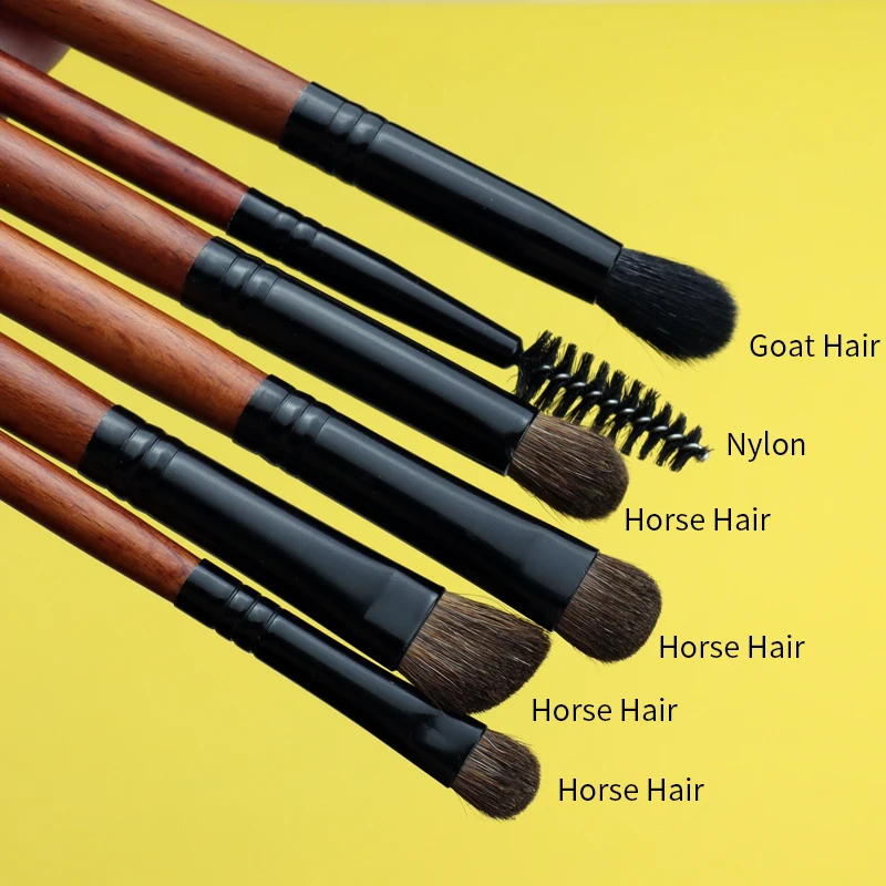 ff b pcs Hair Goat OVW Pony Makeup Eye Shadow Brush Set Tapered Blending Make up Brushes Natural Pro Kit es