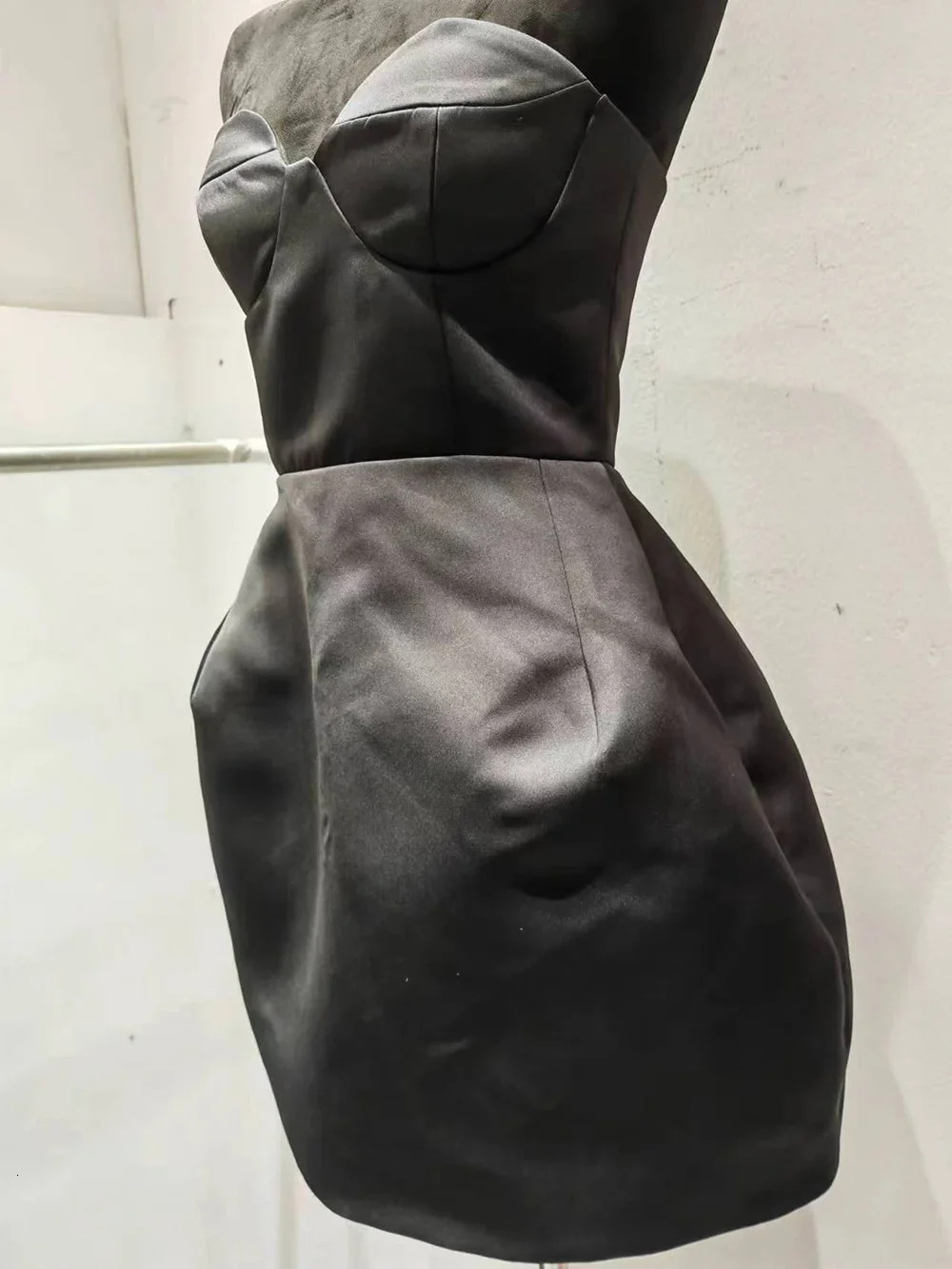 DEIVE TEGER 2024 New Summer Women's Black Sexy Strapless A-E Slim Fit Mini Elegant Celebrity Party Dress