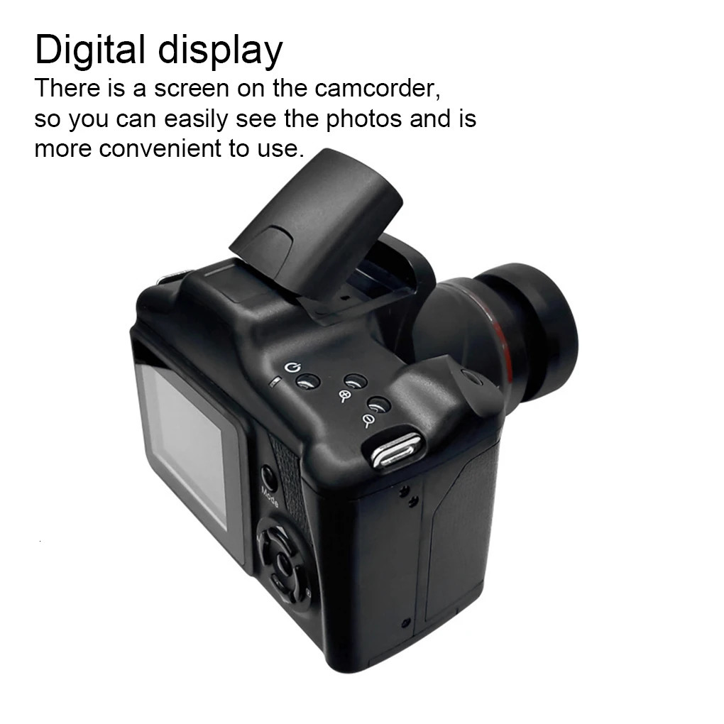 Professional Digital Display Camera Traveling Hiking Camping Handheld Camcorder Cameras Po Shooting Pography 240327