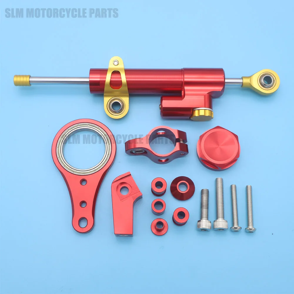 Motorcycle Steering Damper Stabilizer with Bracket Support For Kawasaki ZX6R 636 2005 2006 Accessories