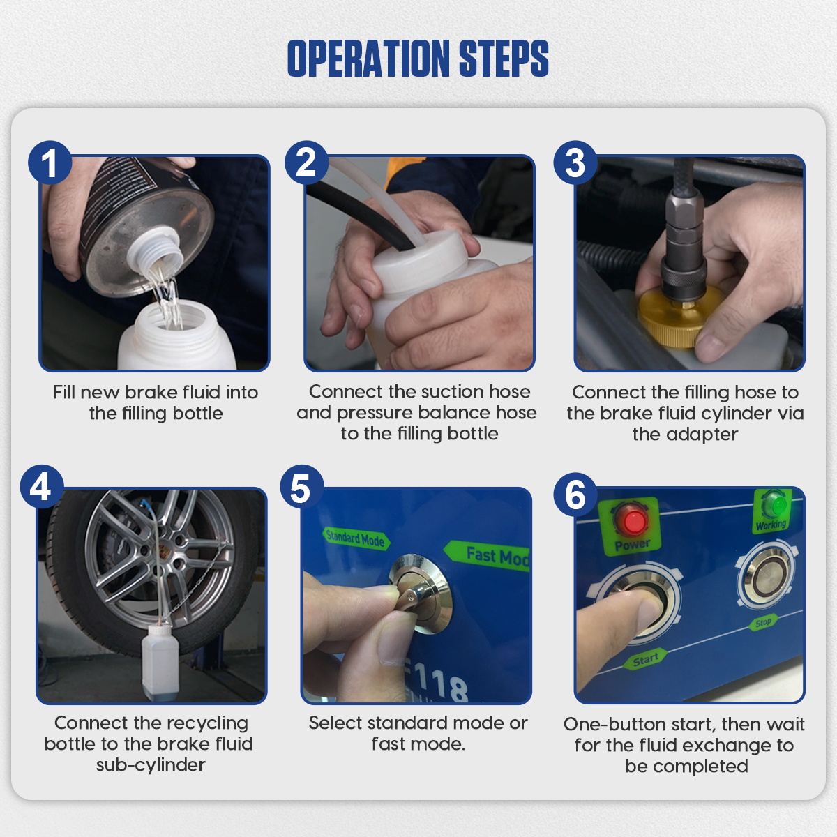 MRCARTOOL Automotive Brake Fluid Extractor 110/220V With Pressure Display Car Pulsating Brake Fluid Bleeder Pump Kit Oil Changer