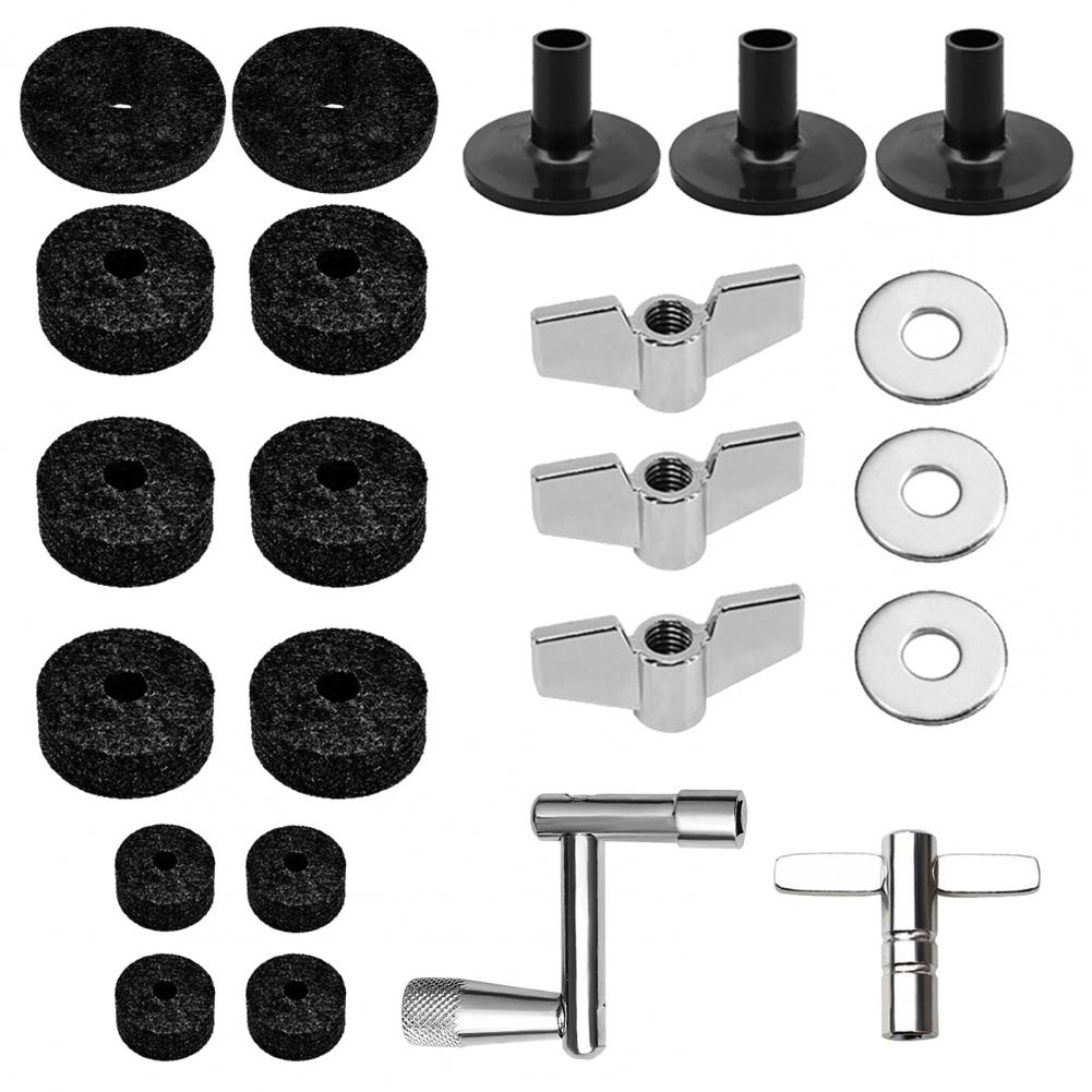 23Pcs/Set Cymbal Felt Pad Anti-Scratch Improve Sound Drum Felts Pad new Cymbal Stand Felts 2025 Drum Washers Sleeves Set Replacement