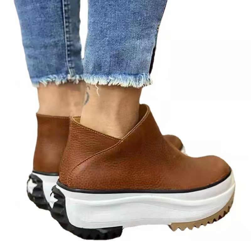 Ankel Boots for Women Platform Shoes Wedges Designer Brand Luxury Women Shoes 2021 Booties Woman Fall Shoes Zapatos De Mujer
