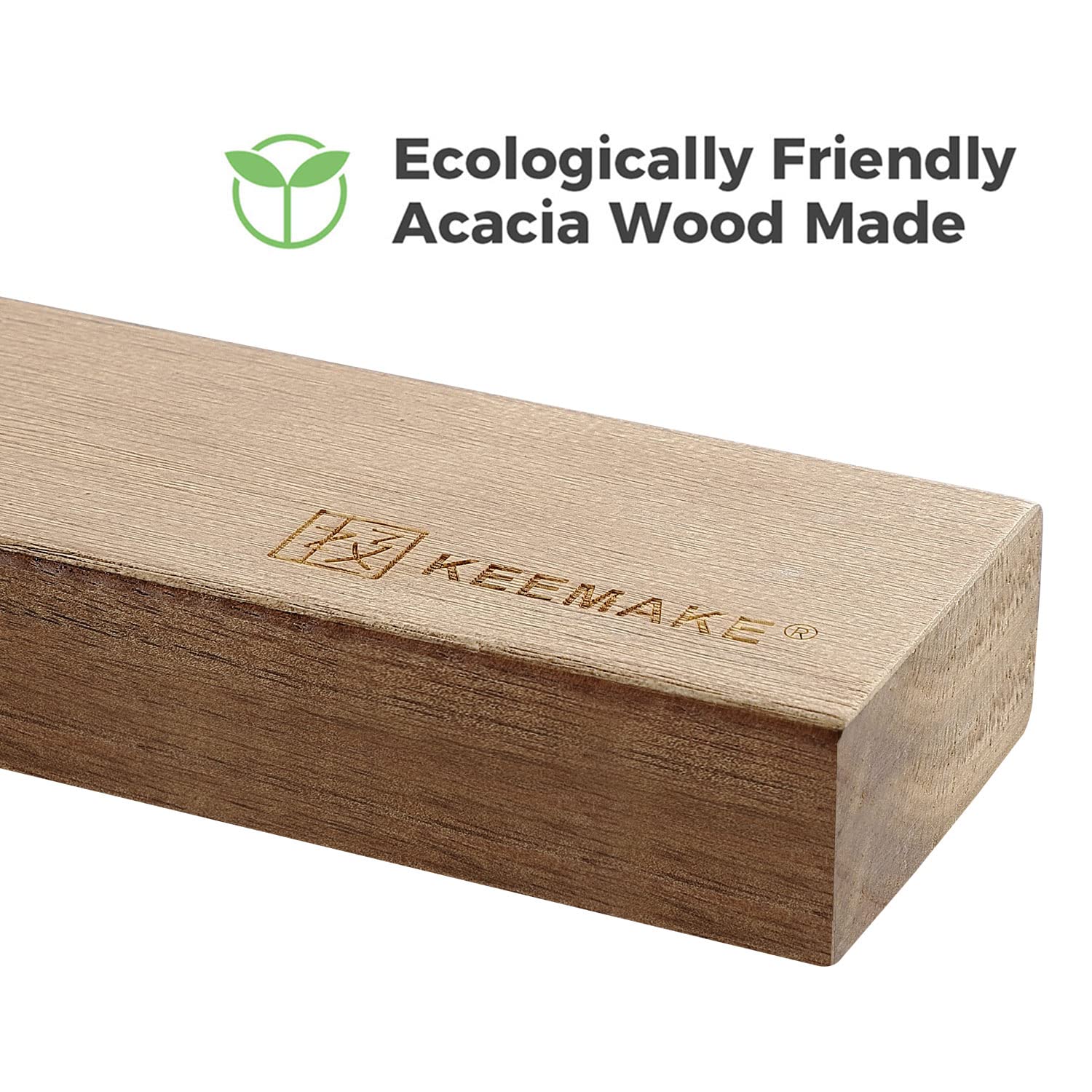 KEEMAKE Magnetic for Solid Powerful Magnet Wall Mount Acacia Wooden Knives Holder Kitchen Knife Strip dh3628137