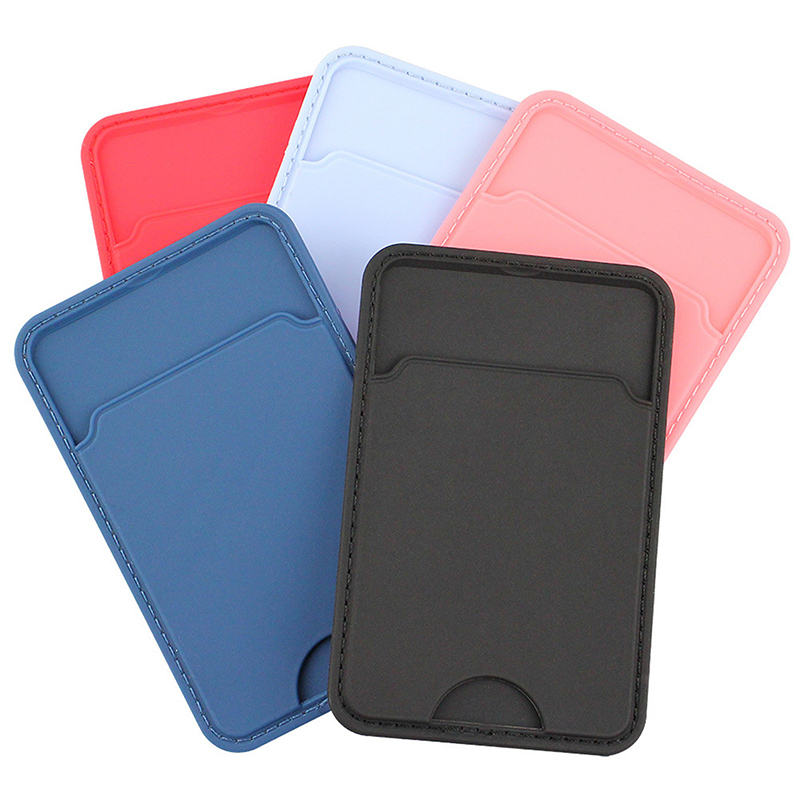 1pcs Silicone Credit ID Card Holder Elastic Mobile Phone Wallet Wallet Case Adhesive Pocket Sticker Cellphone Accessories