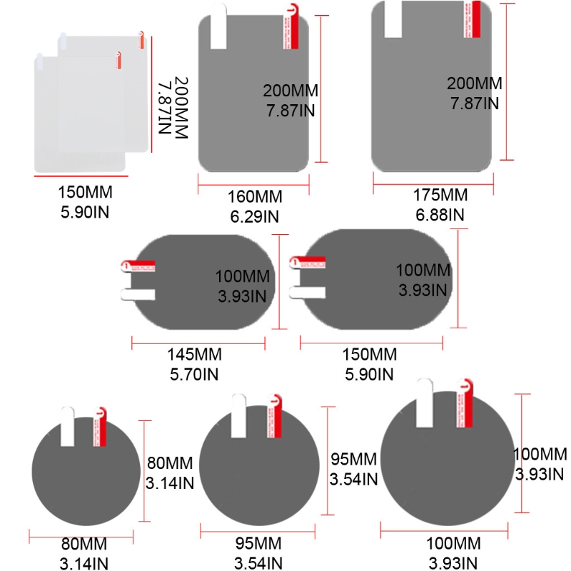 2024 New 2PCS Car new Side Rearview Rainproof Coating Membrane Rear View 2025 Mirror Waterproof Film Protective Clear Safe Sticker