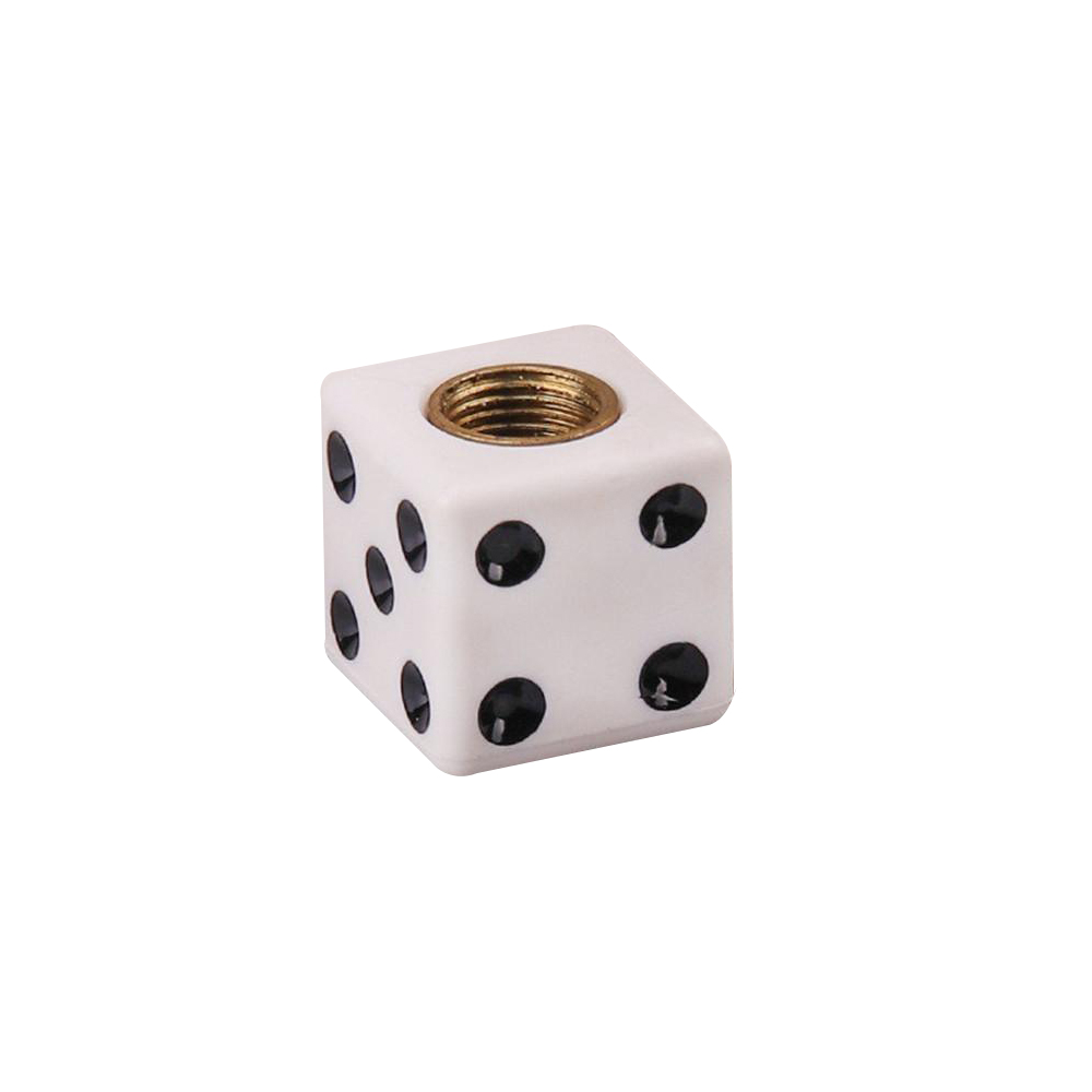 New 4Pcs Car Tire Valve Stem Caps Dice Styling Car Truck Bike Wheel Tires Valves Tyre Stem Air Caps Hot Sale High Quality