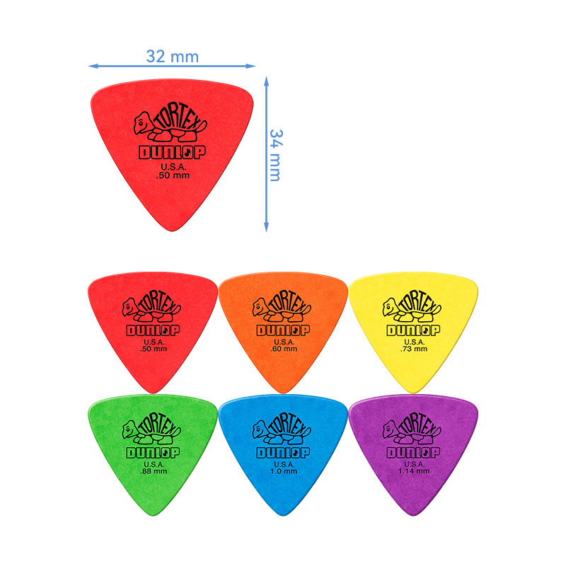 Dunlop Guitar Picks Tortex Triangle Plectrum Mediator 431R 0.5/0.6/0.73/0.88/1.0/1.14mm Guitar Accessories