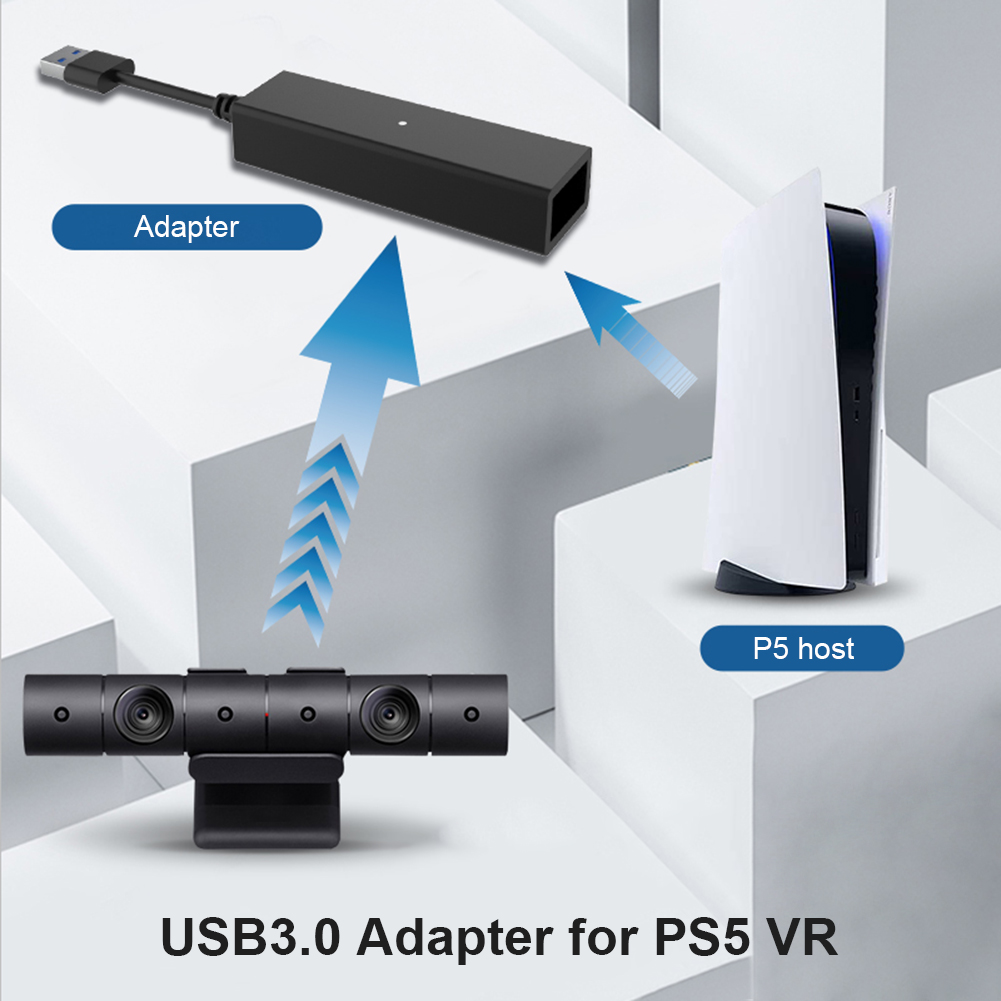 For PS5 VR Cable Adapter USB3.0 Game Console Mini Camera Connector Fun Play Parts Converter For PS4 Console Game Accessories