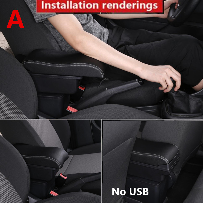 For Fiat Grande Punto Armrest box For Fiat Punto car armrest box central Storage box Interior Retrofit with USB Car Accessories