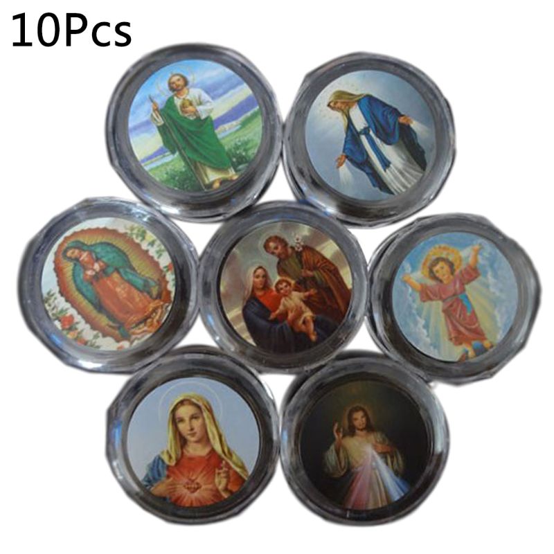 10pcs Plastic Storage Box for Round Beads Catholic Rosary Cross Religious Necklace Jewelry Bracelets