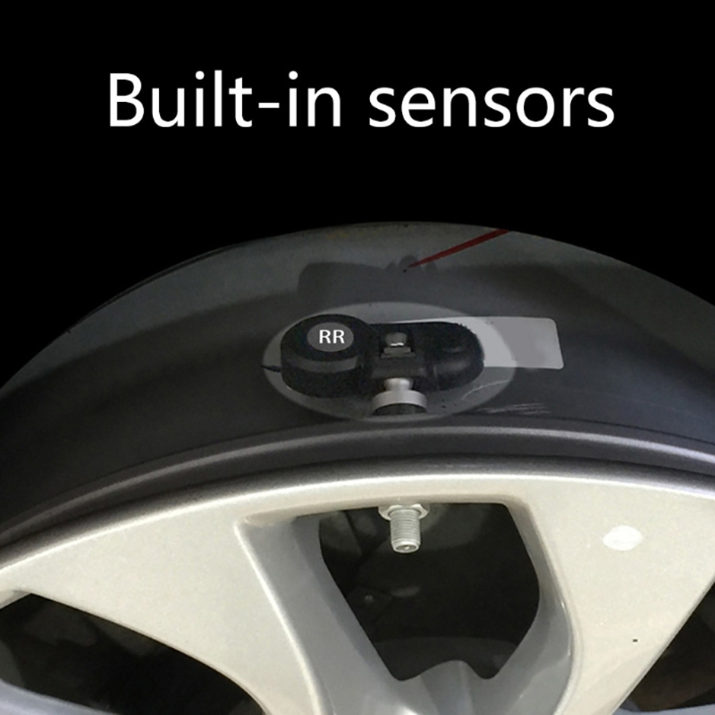 1Pc Car Tire 2025 Pressure Monitoring System Solar Device new Sensor Security Alarm Systems Digital Display Temperature Warning TPMS