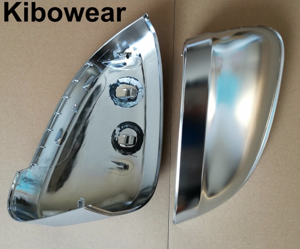 2pcs Matte Chrome Wing Mirror Caps For Audi 2017 A4 A5 B9 allroad Quattro S4 S5 Side Mirror Covers Silver 2018 2019 2020