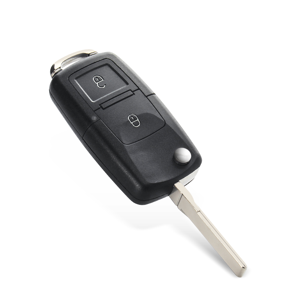 KEYYOU 10pcs 2/3BNT Remote Flip Folding Car Key Shell Case For VW Golf 4 5 Passat B5 B6 Polo Touran Jetta Seat Skoda 7c628