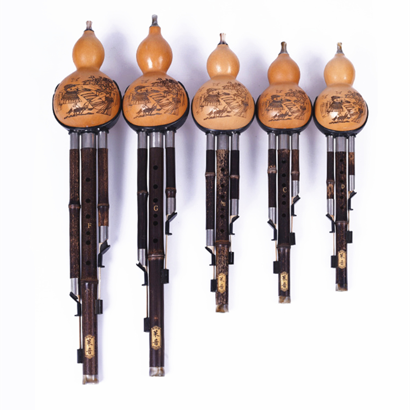 Bamboo Flute Hulusi ThreeTone Gourd Flauta Crashproof Calabash Hulusi Folk musical instruments professional cucurbit flauta chin