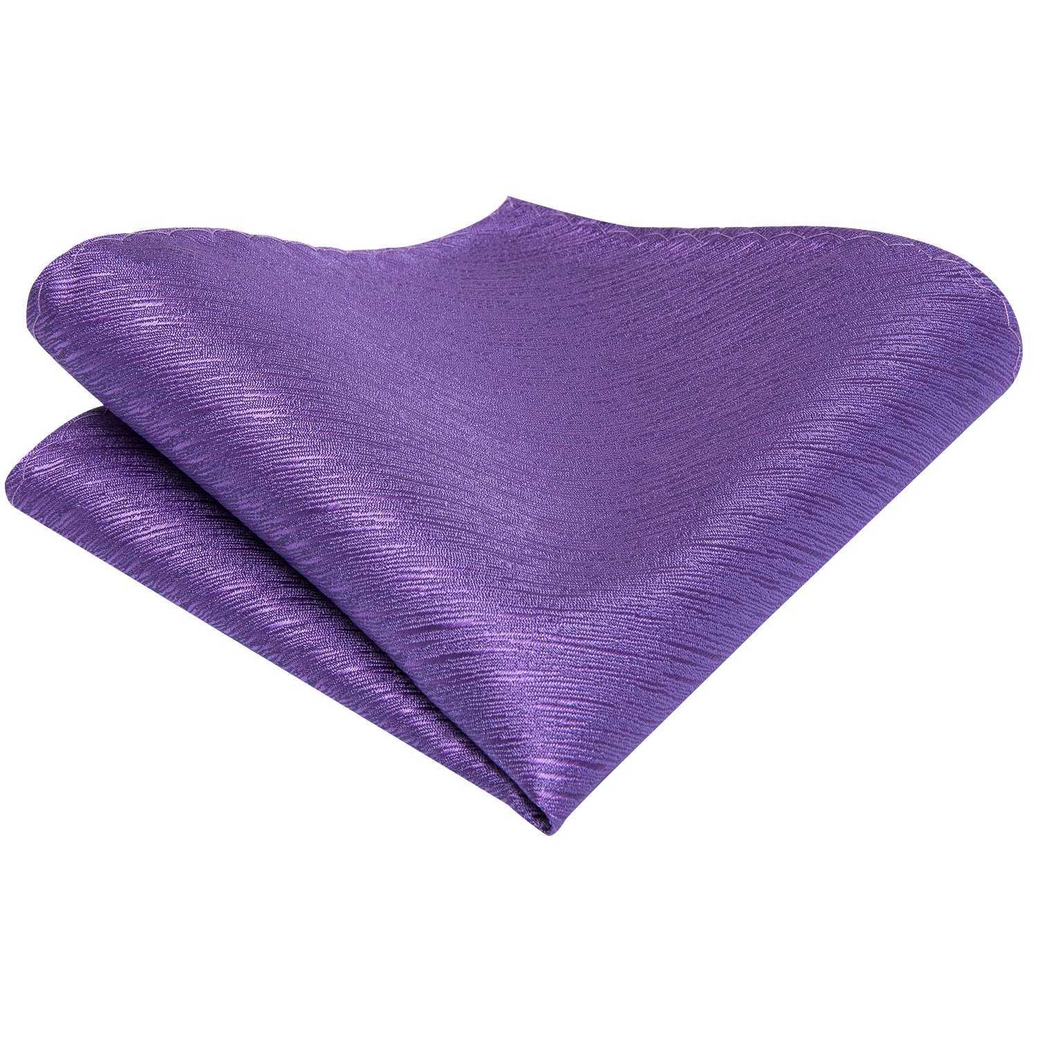 Hi-Tie Light Purple Solid Silk Wedding Tie For Men Quality Hanky Cufflink Gift Necktie Set Fashion Novelty Designer DropshippingX241109