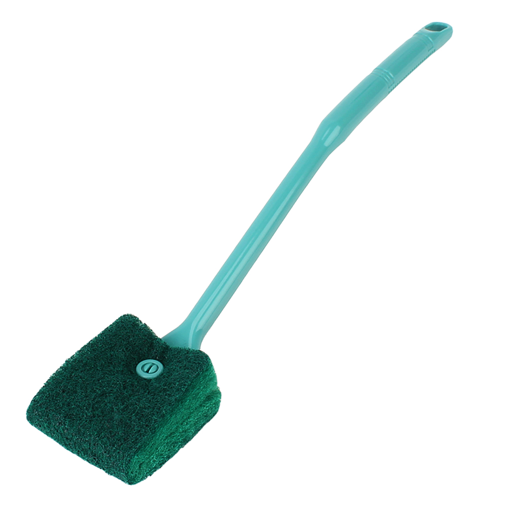 Fish Tank Glass Brushes Aquarium Accessories Long Handle Sponge Cleaning Tools Double-sided Brush Window Algae Scraper