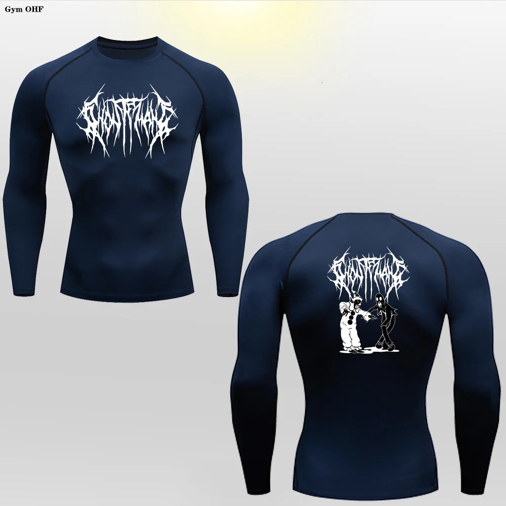 Y2K Men Bodybuilding Sport T-Shirt Quick Dry Running Shirt Long Sleeve Compression Tops Gym T Shirt Men Fitness Tight Rashgard 240409