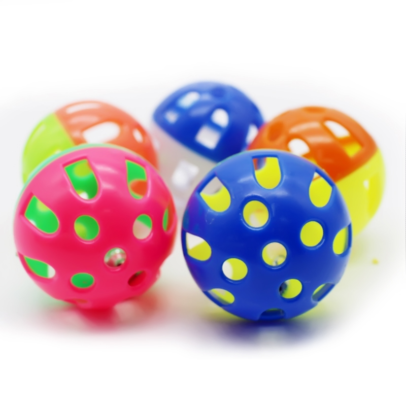 1~10PCS Pet Parrot Toy Colorful Hollow Rolling Bell Ball Bird Toy Parakeet Cockatiel Parrot Chew Cage Fun Toys Pet Bird Supplies