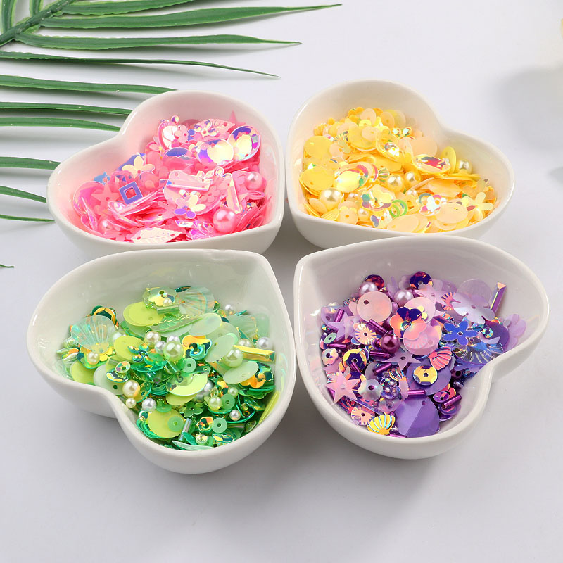 DIY Sequin For Craft Mix Star Flower Shell Leaf Shapes Sequins Lentejuelas Pearls Glass Seed Beads DIY Apparel Sewing & Fabric