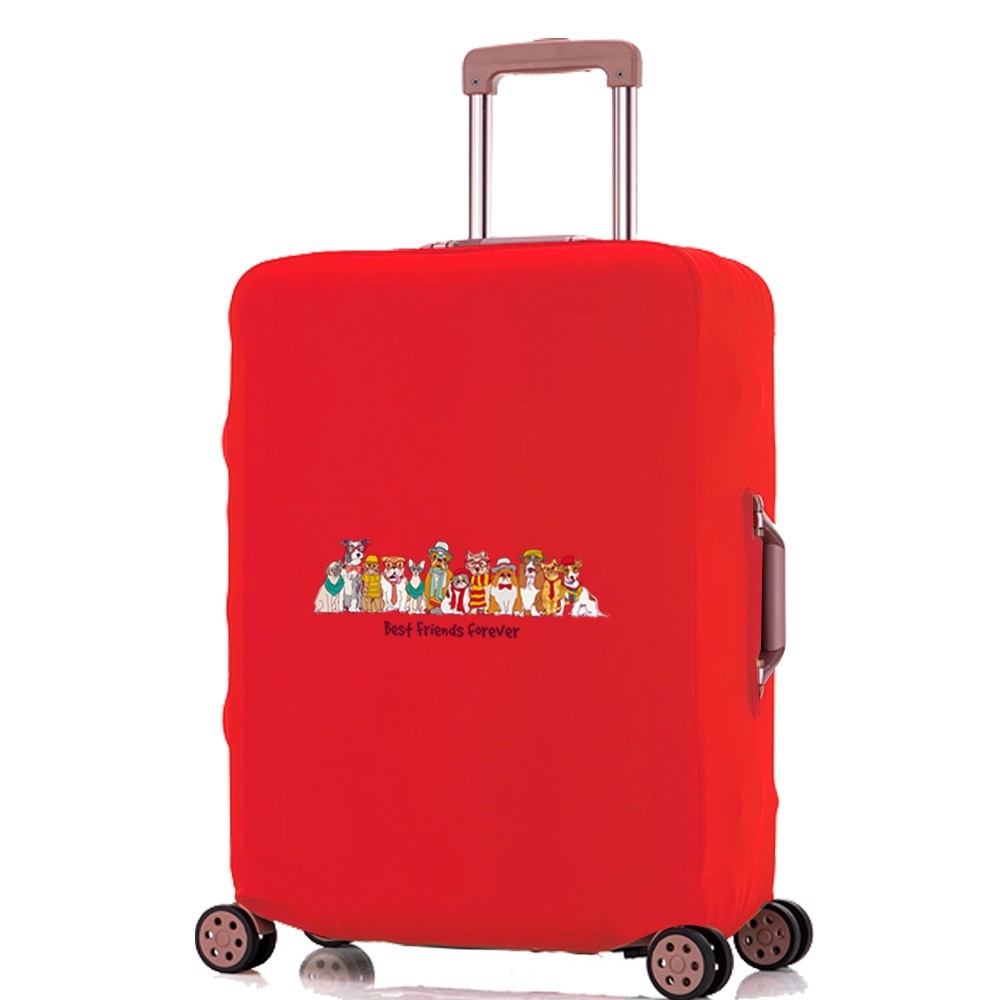 Luggage Case Suitcase Protective Cover Dog Series Travel Accessories Elastic Luggage Dust Cover Apply To 18''-28'' Suitcase